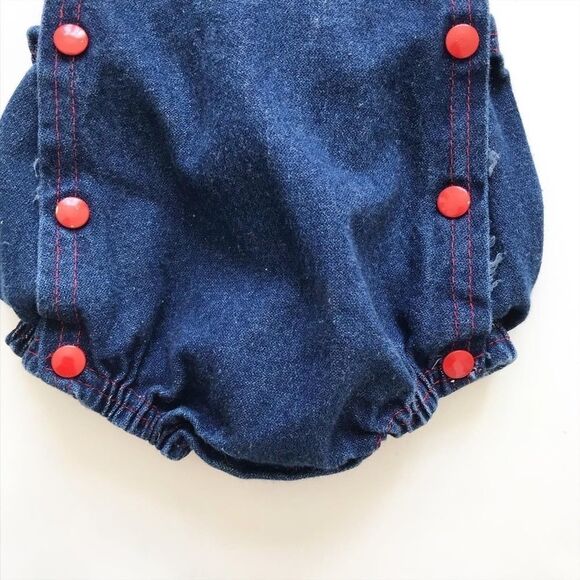 Vintage Ruffniks denim bubble romper 3m/fit 6-12m - Picture 3 of 5